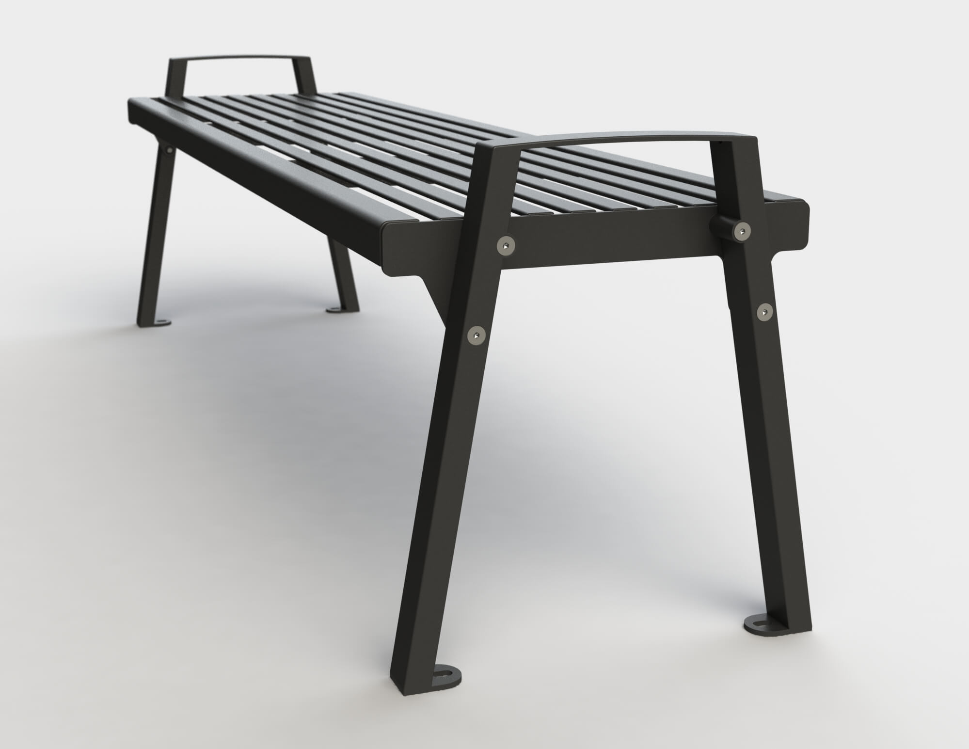 park bench Klaar Steel, without backrest